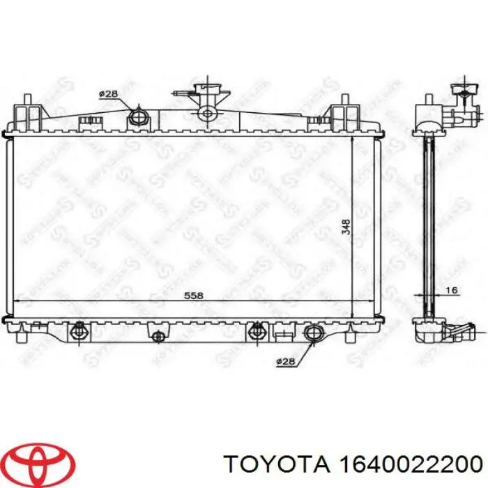 1640022200 Toyota радіатор охолодження двигуна