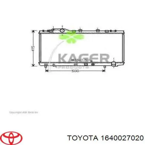 Радіатор основний Toyota 1640027020 ціна, від 389.69 USD