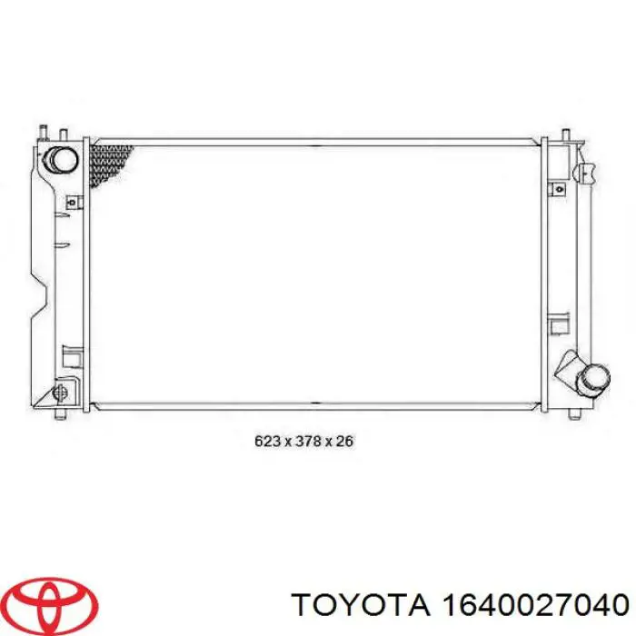 Купити 1640027040 Toyota Радіатор двигуна