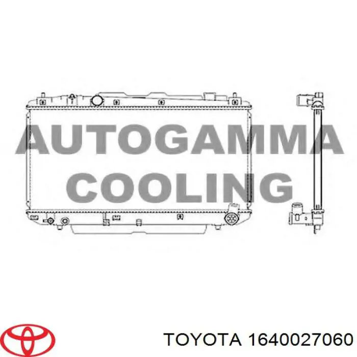 Радіатор основний Toyota 1640027060 ціна, від 133.80 USD
