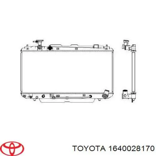 Радіатор 1640028170 Toyota