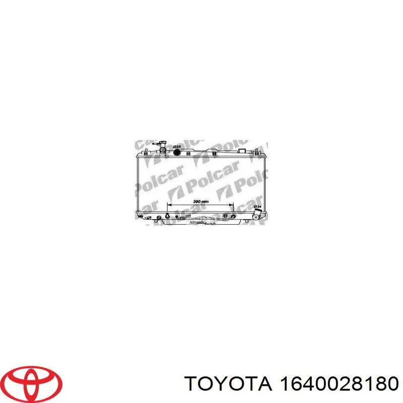 Радіатор 1640028180 Toyota