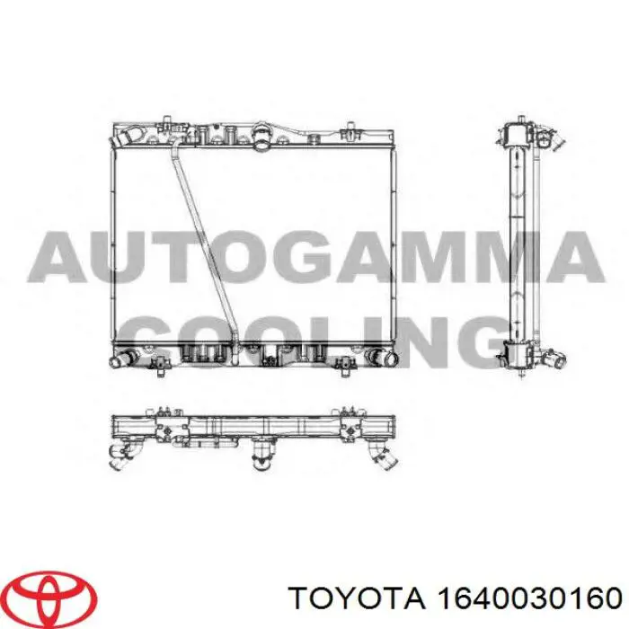 Радіатор основний Toyota 1640030160 ціна, від 198.79 USD