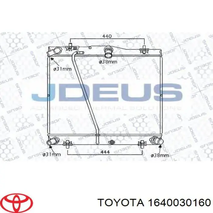 Купити 1640030160 Toyota Радіатор двигуна