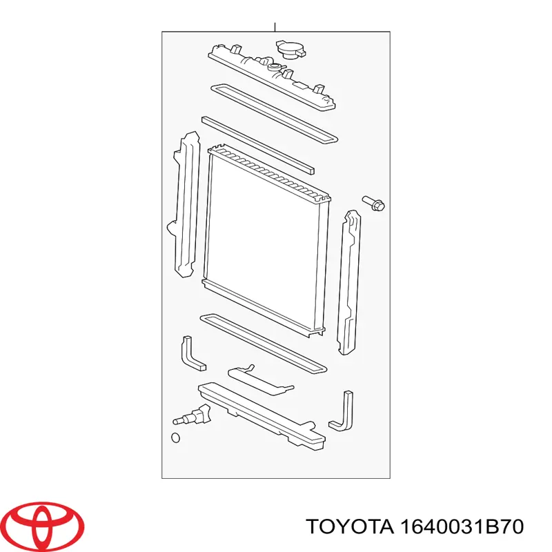 1640031B70 Toyota Радіатор охолодження двигуна