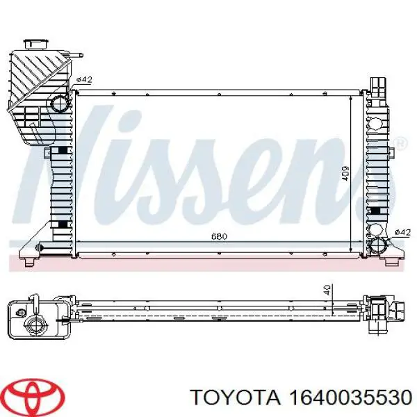 1640035530 Toyota Радіатор охолодження двигуна
