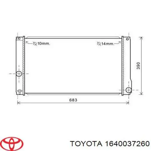 Радіатор основний Toyota 1640037260 ціна, від 69.04 USD