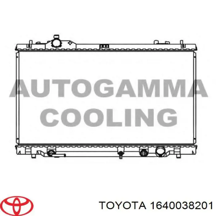 Радіатор 1640038201 Toyota