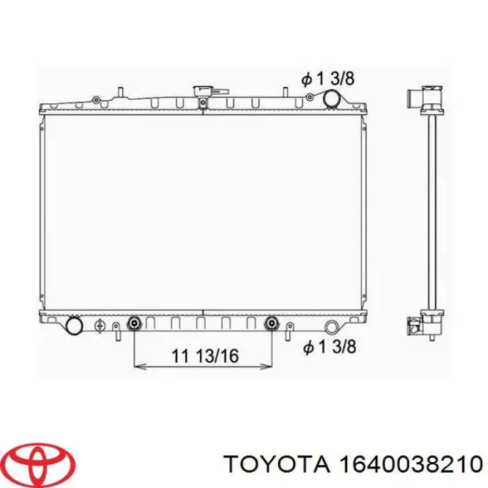 Радіатор 1640038210 Toyota