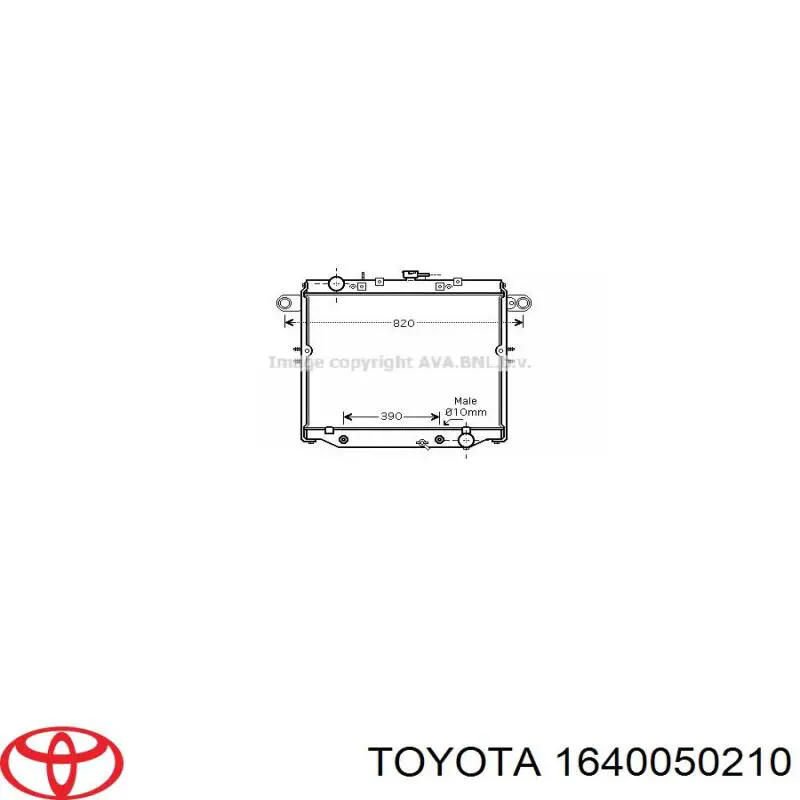 Радіатор основний Toyota 1640050210 ціна, від 180.78 USD