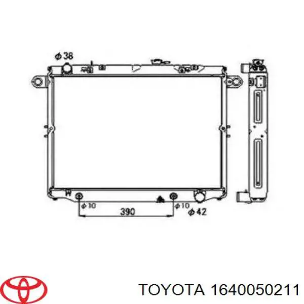 1640050211 Toyota радіатор охолодження двигуна