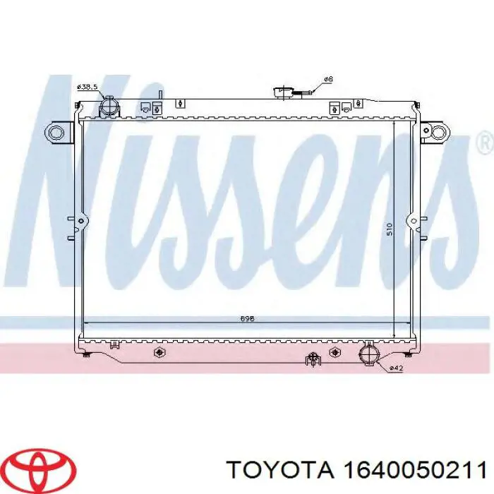 Радіатор основний Toyota 1640050211 ціна, від 155.64 USD
