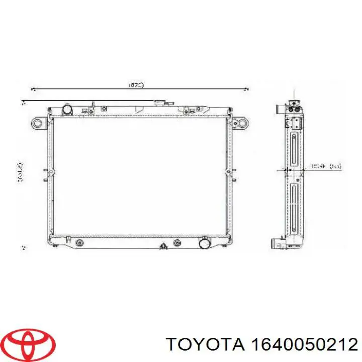 Радіатор охолодження двигуна 1640050212 Toyota