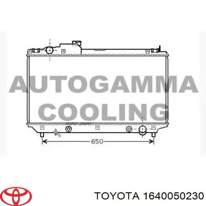 Купити 1640050230 Toyota Радіатор двигуна