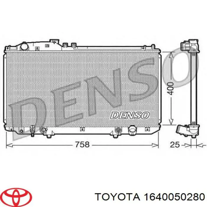 Купити 1640050280 Toyota Радіатор двигуна