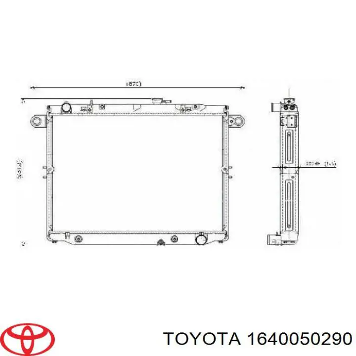 Купити 1640050290 Toyota Радіатор двигуна