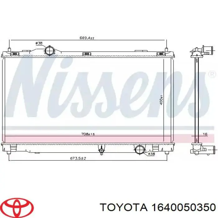 Купити DRM50095 Denso Радіатор двигуна