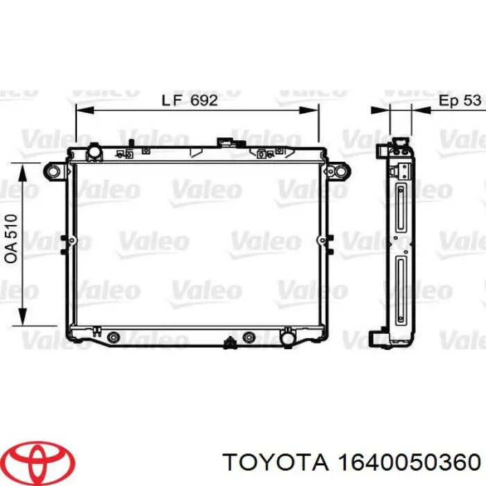 1640050360 Toyota радіатор охолодження двигуна