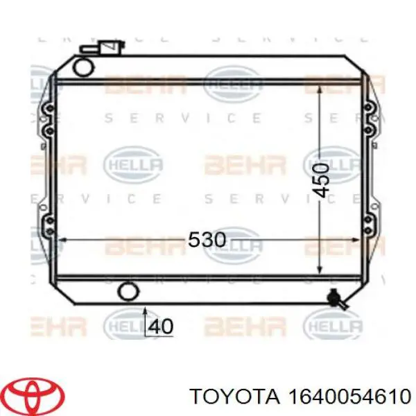 1640054610 Toyota радіатор охолодження двигуна