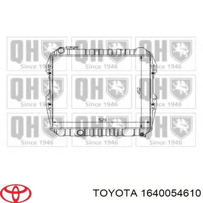 1640054610 Toyota Радіатор охолодження двигуна