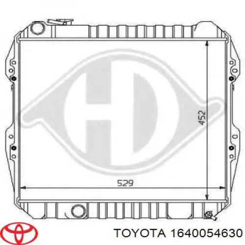 Радіатор 1640054630 Toyota