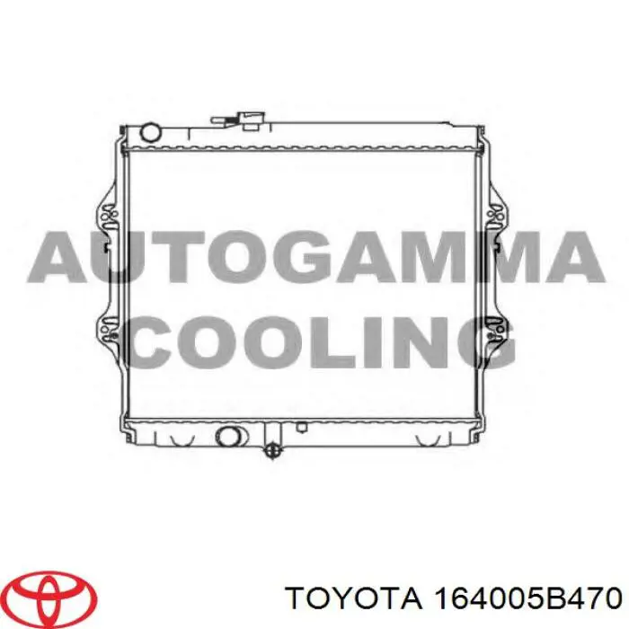 Радіатор охолодження двигуна 164005B470 Toyota