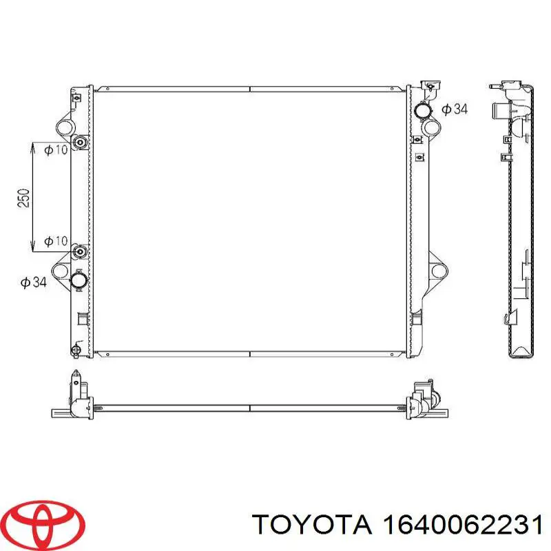 Купити 1640062231 Toyota Радіатор двигуна