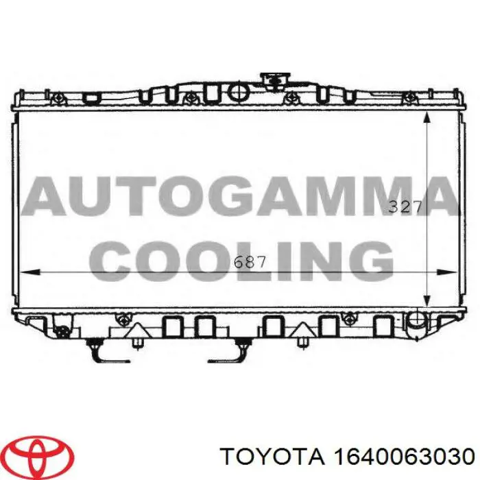 1640063030 Toyota радіатор охолодження двигуна