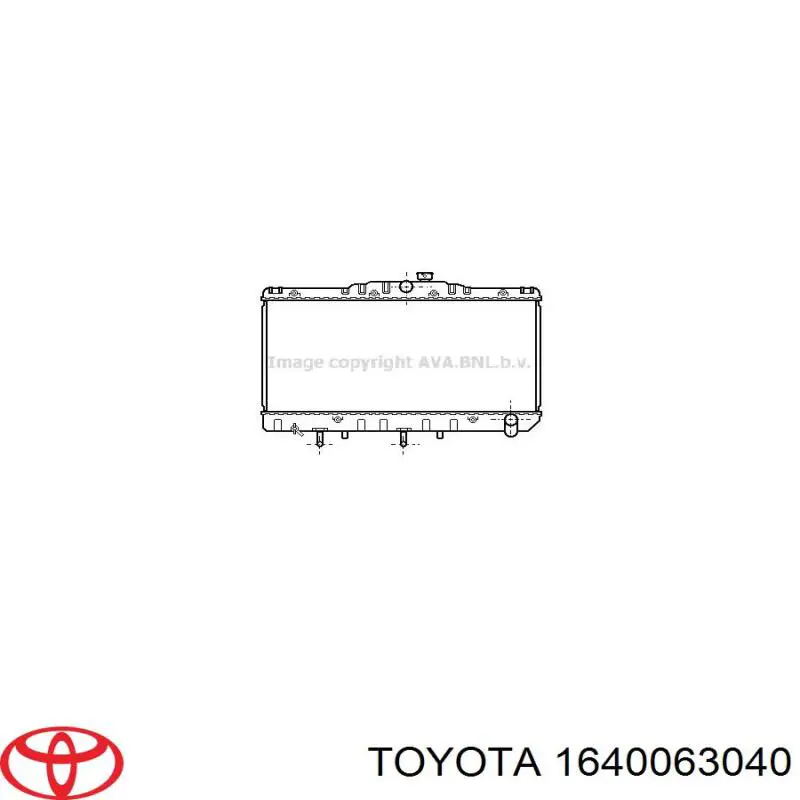 Радіатор охолодження двигуна 1640063040 Toyota