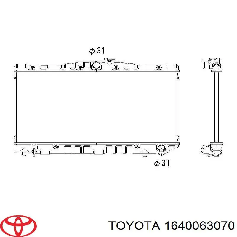 Радіатор основний Toyota 1640063070 ціна, від 523.81 USD