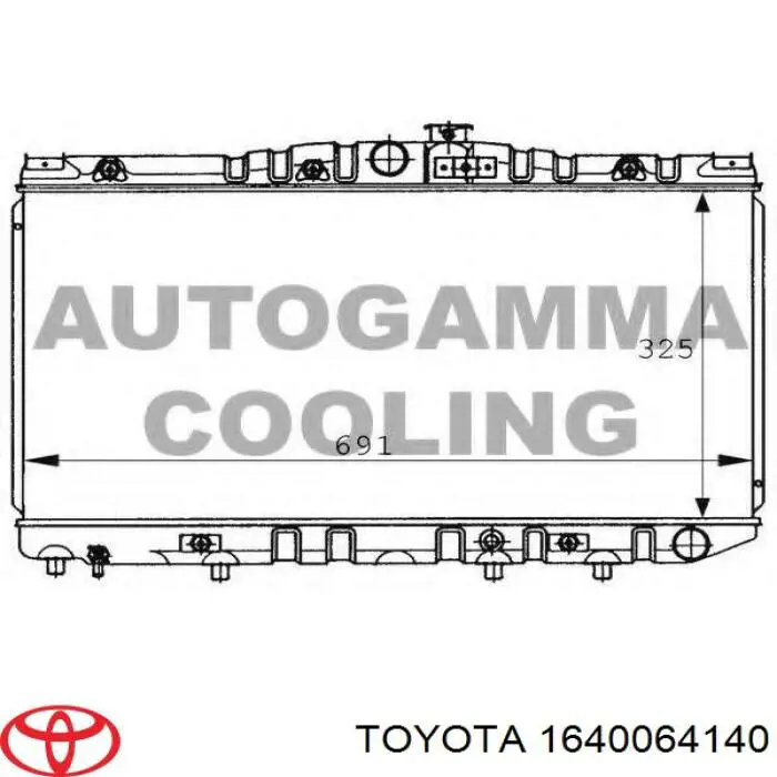1640064140 Toyota Радіатор охолодження двигуна