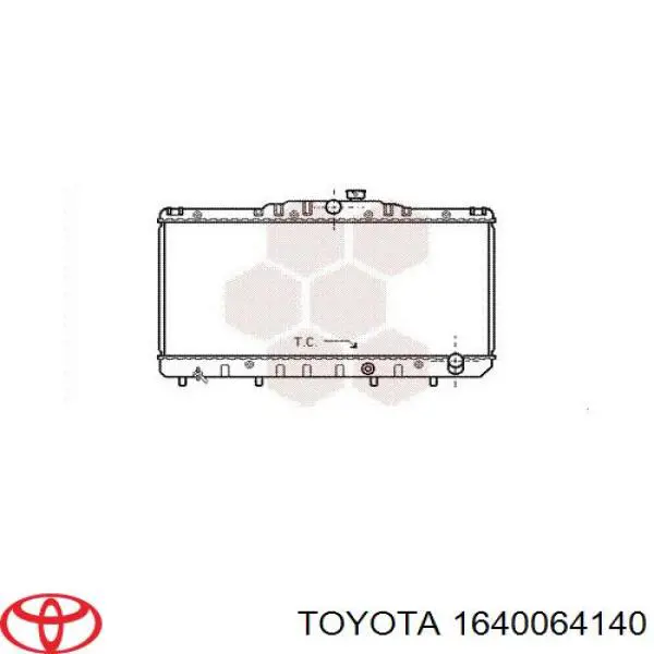 Радіатор основний Toyota 1640064140 ціна, від 301.18 USD