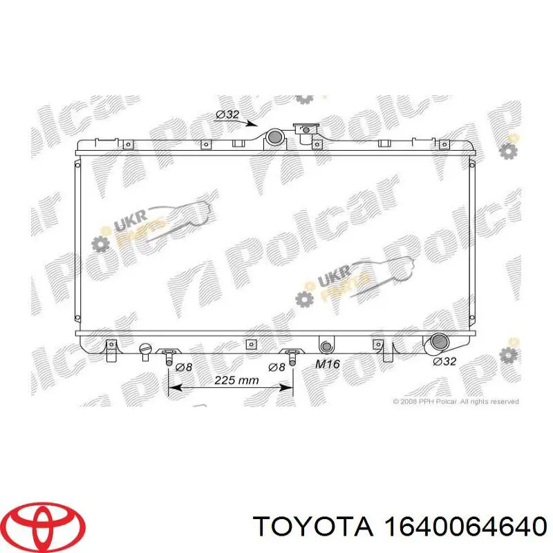 Радіатор 1640064640 Toyota