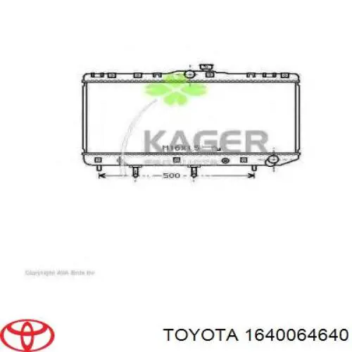Радіатор основний Toyota 1640064640 ціна, від 61.26 USD