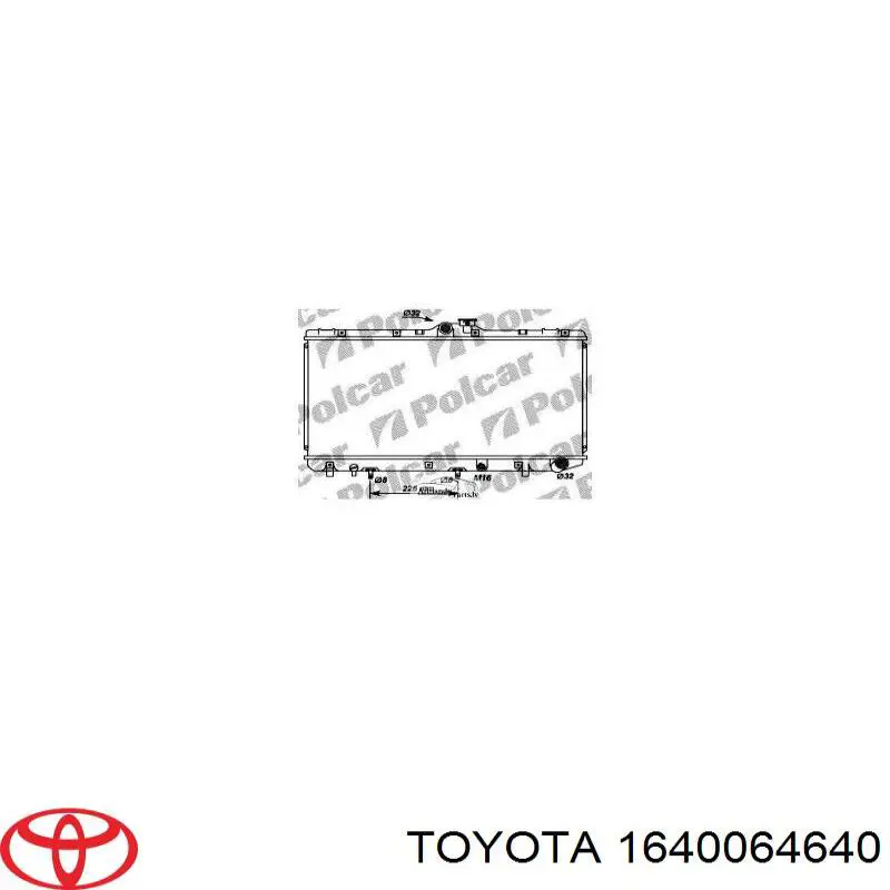 Купити 1640064640 Toyota Радіатор двигуна
