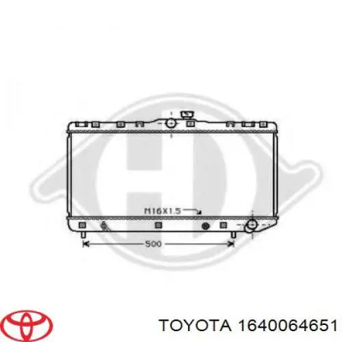 1640064651 Toyota радіатор охолодження двигуна