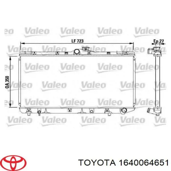 Радіатор основний Toyota 1640064651 ціна, від 102.31 USD
