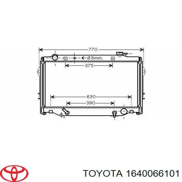 Радіатор 1640066101 Toyota