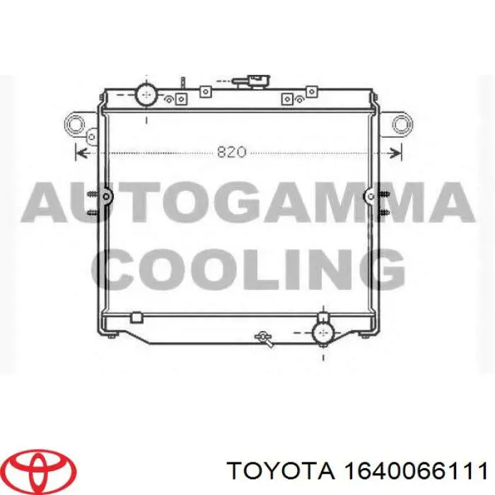 Радіатор основний Toyota 1640066111 ціна, від 183.87 USD