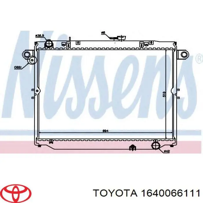 Купити DRM50139 Denso Радіатор двигуна