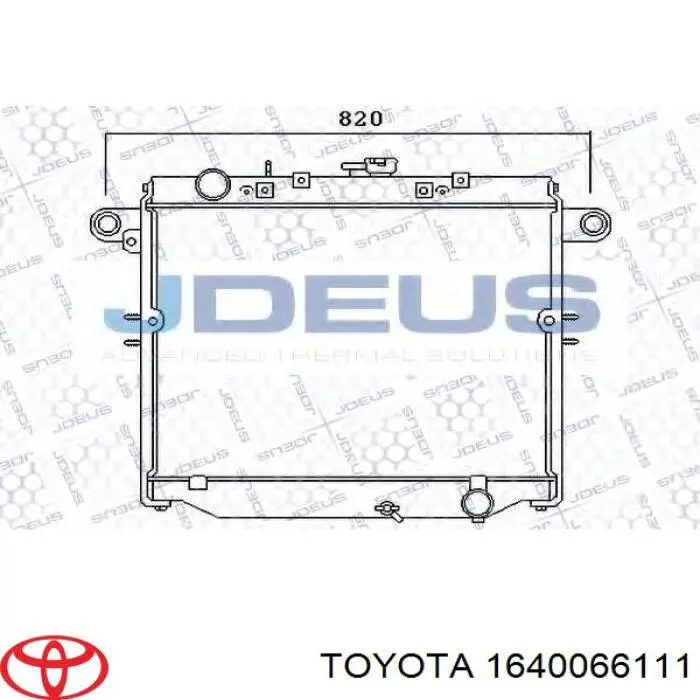 Радіатор 1640066111 Toyota
