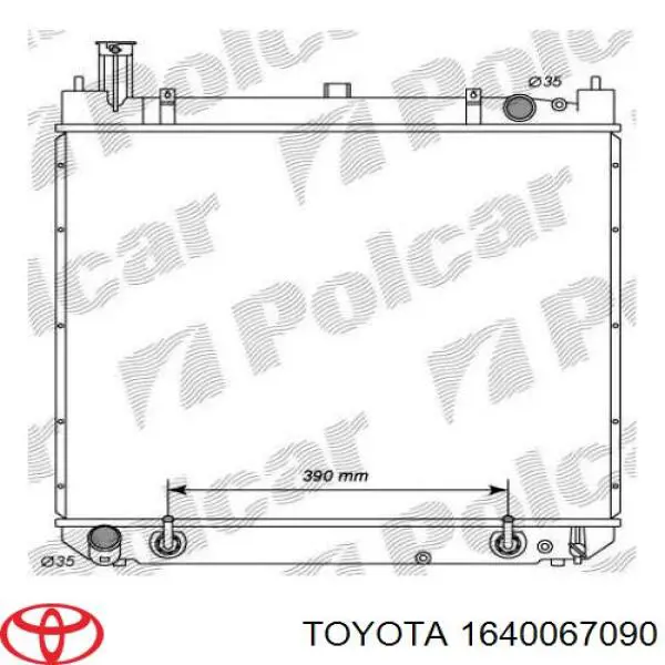 Радіатор 1640067090 Toyota