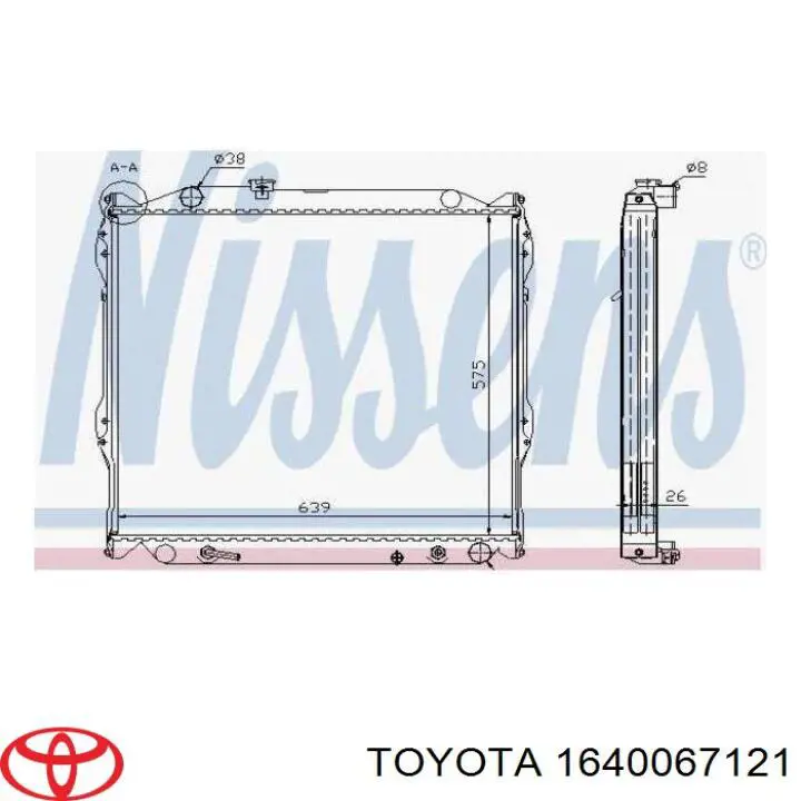 Радіатор основний Toyota 1640067121 ціна, від 107.69 USD