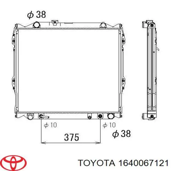 Радіатор 1640067121 Toyota