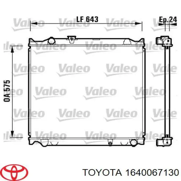 Радіатор основний Toyota 1640067130 ціна, від 130.68 USD