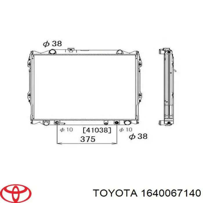 Радіатор 1640067140 Toyota