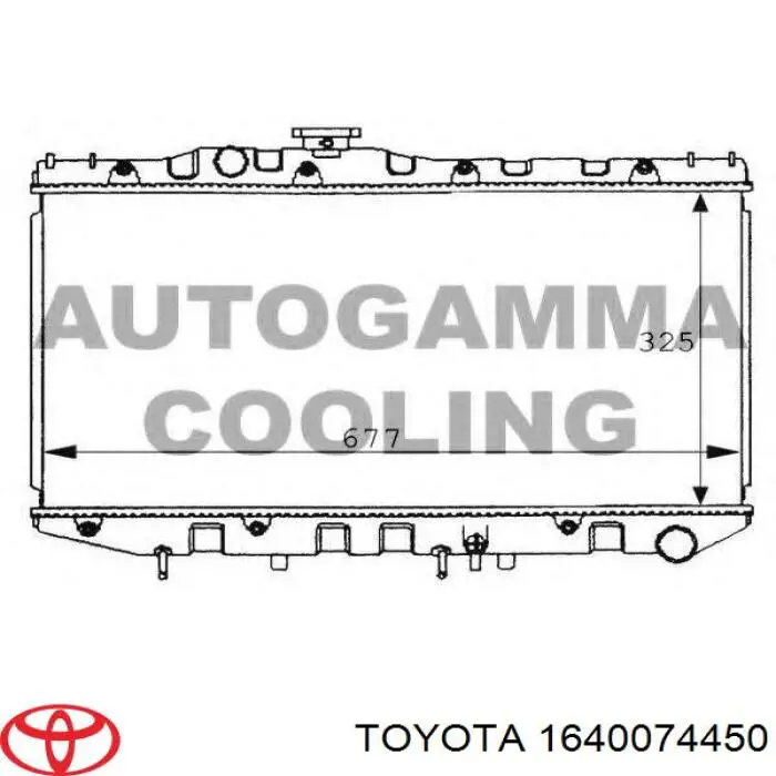 Купити 1640074450 Toyota Радіатор двигуна