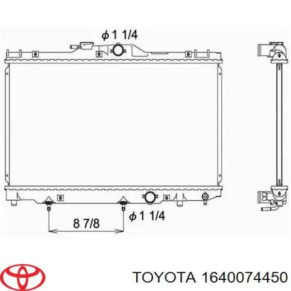 Радіатор 1640074450 Toyota