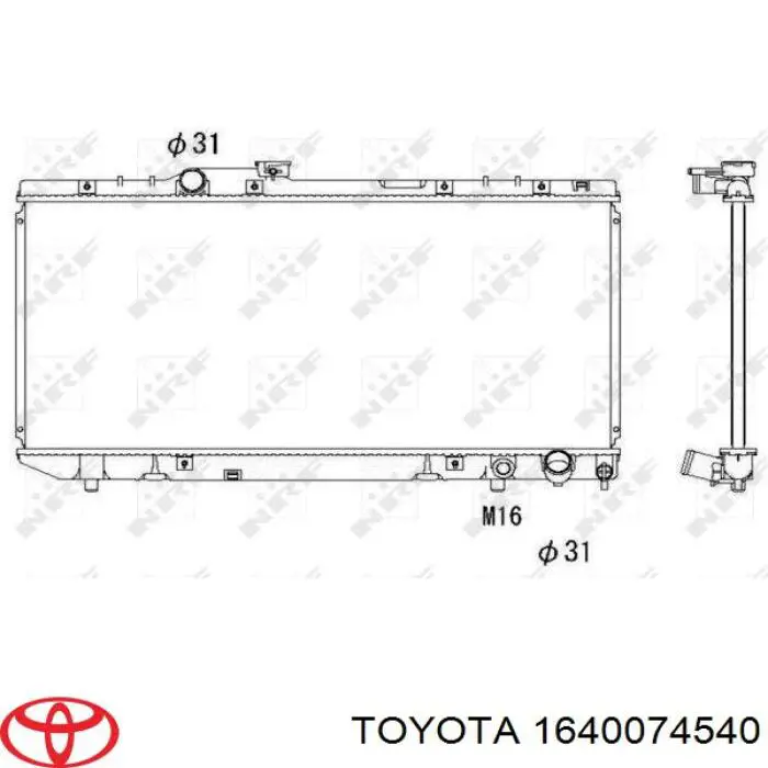 Купити 1640074540 Toyota Радіатор двигуна