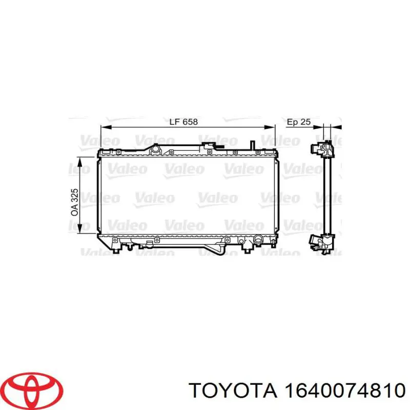 Радіатор основний Toyota 1640074810 ціна, від 61.99 USD